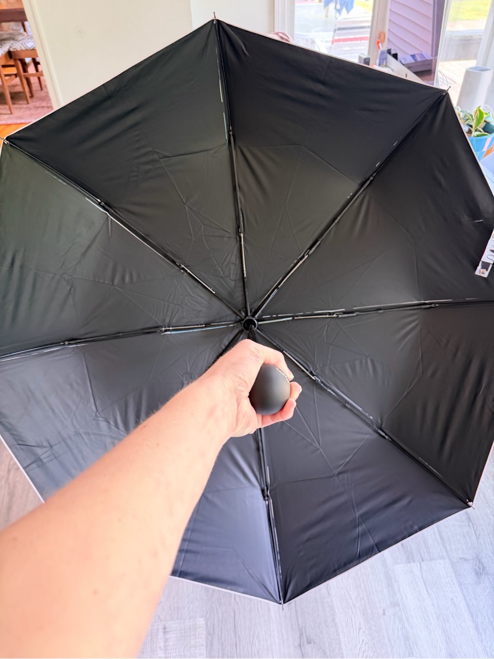 NEW w Box Stylish Chanel Themed Automatic Folding Umbrella w Iconic Brand Motifs - Picture 10 of 14